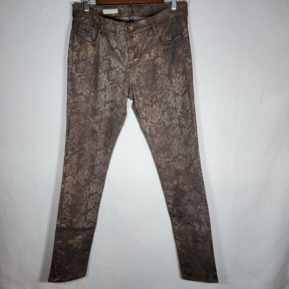 Kut from the Kloth Women's Pants Size 6 Mid Rise Ankle Cotton Blend Floral - Picture 1 of 11